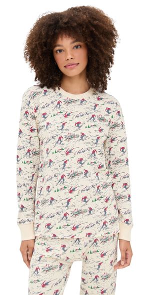 THE GREAT. Outdoors The Classic Crew Thermal Slopeside Print XL