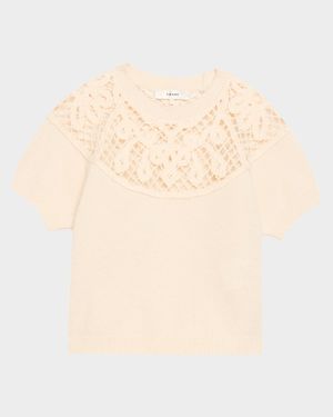 The Lace Gathered Sweater