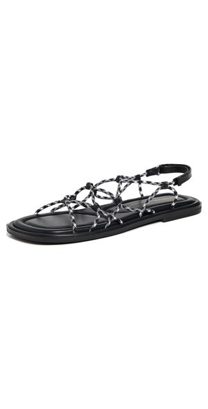 Intentionally Blank Lychee Sandals Black White 8