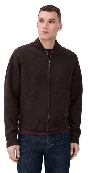 Madewell Baseball Cardigan Espresso Bean L
