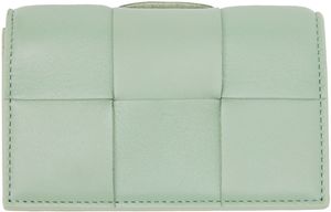 Bottega Veneta Green Intrecciato Card Holder