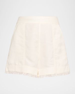 Dax Fringe Linen-Blend Shorts