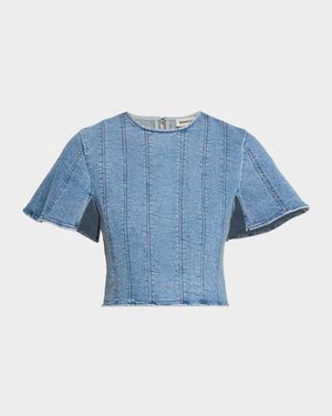Kolby Short-Sleeve Denim Top