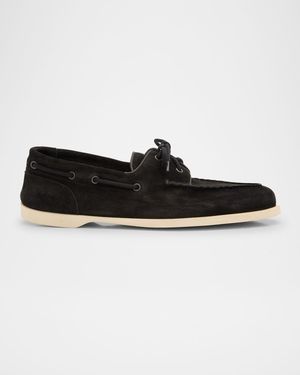 Men's Foil Suede Boat Shoes