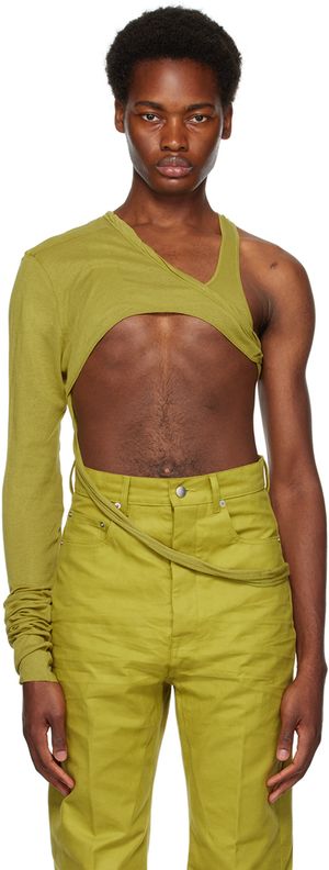 Rick Owens Green Banana Skeletank Tank Top