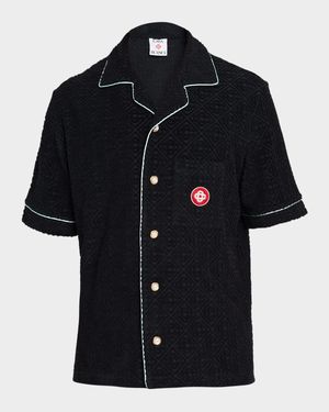 Men's Terry Monogram Short-Sleeve Shirt
