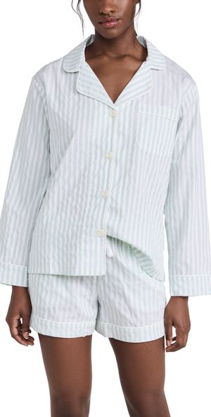 BedHead PJs 100% Cotton Long Sleeve Pajama Set Mint 3D Stripe 3X