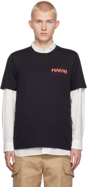 Marni Black Logo Patch T-shirt