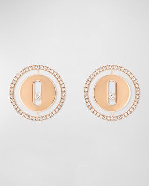 LUCKY MOVE 18K ROSE GOLD DIAMOND STUD EARRINGS