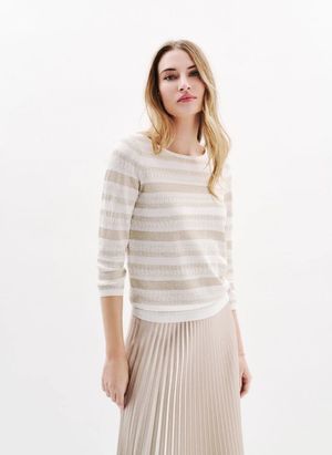 Caroll - Pull col bateau - Taille XL - Beige