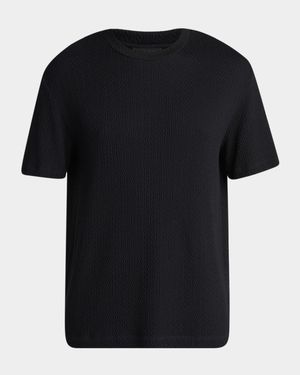 Men's Diagonal Texture Crewneck T-Shirt