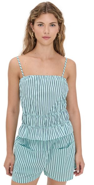 LNA Pali Top Teal Navy Stripe L