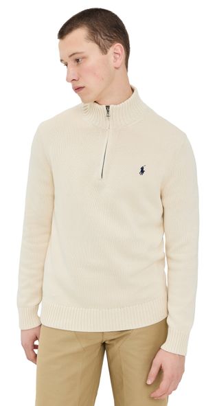 Polo Ralph Lauren Cotton Half Zip Sweater Andover Cream XXL