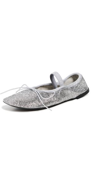 Proenza Schouler Glove Mary Jane Ballet Flats in Metallic Silver 40