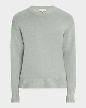 Men's Crewneck Silk-Cotton Knit Sweater
