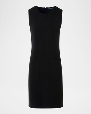Cashmere Double-Face Knit Sleeveless Dress