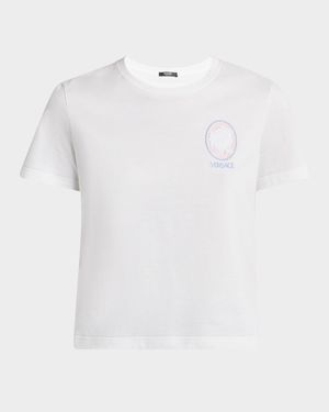 Medusa Cameo Embroidery And Print Cotton Jersey T-Shirt