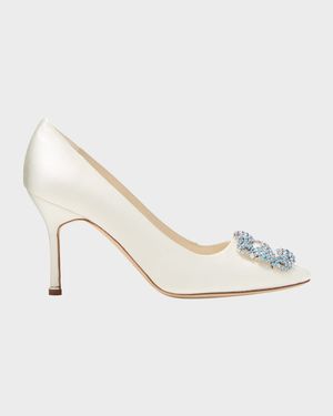 Hangisi Satin Buckle Pumps