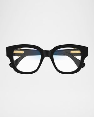 C-Logo Acetate Rectangle Glasses
