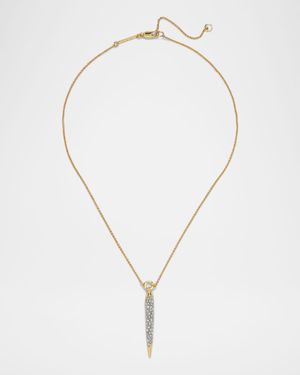 Solanales Gold Crystal Spear Necklace