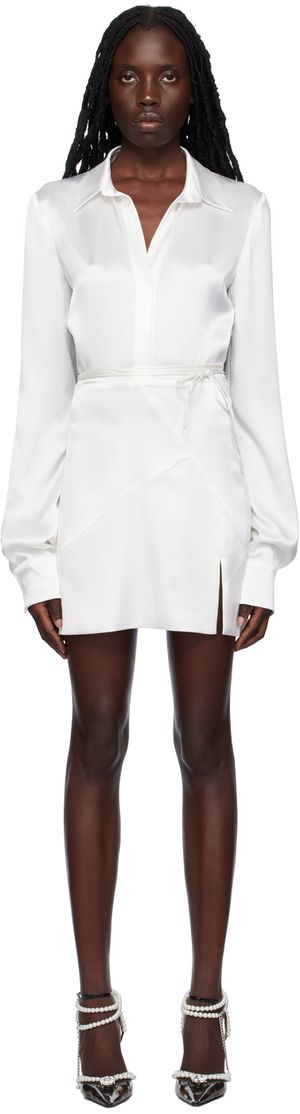 MACH & MACH White Karma Flower Minidress