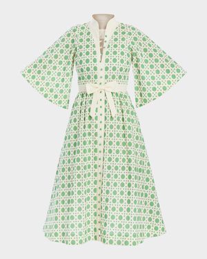 Carmen Geometric-Print Midi Dress