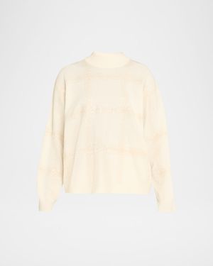 Prince Of Wales Pailette Wool-Cashmere Sweater