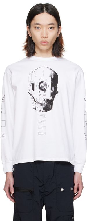 UNDERCOVER White Printed Long Sleeve T-Shirt