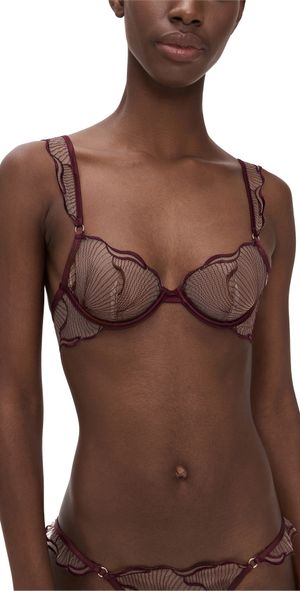 Bluebella Marabel Wired Bra Cherry Lacquer/Sheer 34C