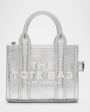 The Metallic Leather Nano Tote Charm