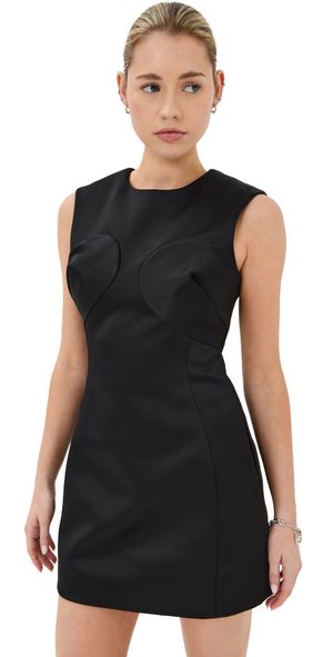 Marc Jacobs Seamed Up Satin Dress Black 4