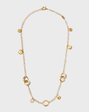 Jaipur 18k Yellow Gold Short Charm Necklace