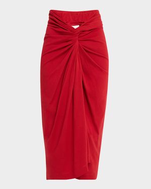 Herchive Twisted Midi Skirt