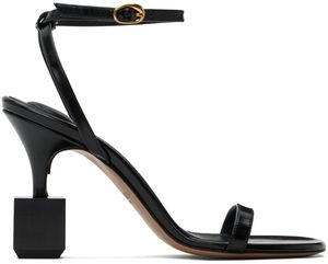 JACQUEMUS Sandales à talon sculptural Bisou noires - La casa