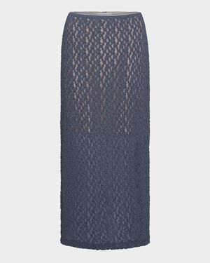 Floral Smocked Midi Skirt