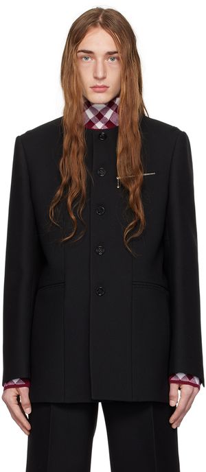 Burberry Veston noir à boutons