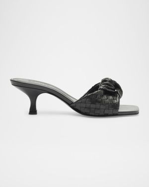 Kareena Woven Leather Mule Sandals