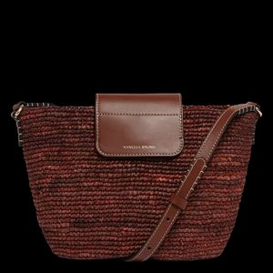 Vanessa Bruno - Sac panier bandoulière en raphia - Taille Unique - Marron