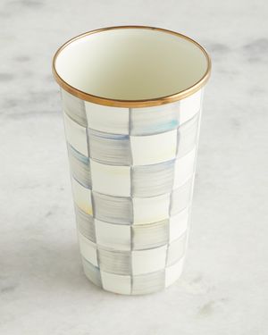 Sterling Check Enamel Tumbler, 20 oz.