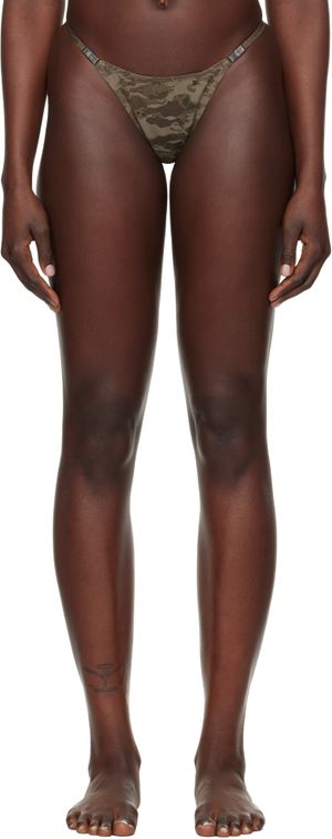 Diesel Khaki Savage X Fenty Edition Camo-Lace-String Thong