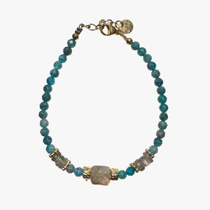 Ginandger - Bracelet apatite - Taille Unique - Bleu