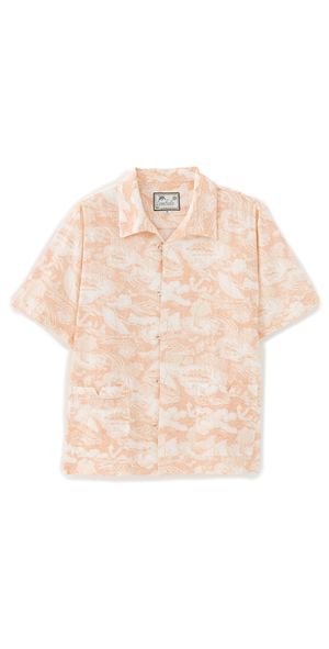 Tombolo Seersucker Voyager Shirt Coral L