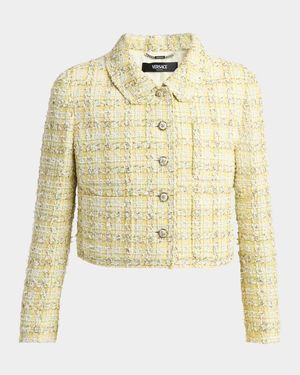 Fancy Tweed Crop Informal Jacket