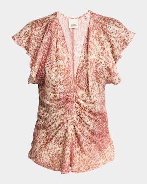 Lonea Ruched Short-Sleeve Top