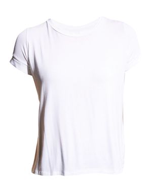 Semi-Relaxed Crewneck T-Shirt with Back Pleat