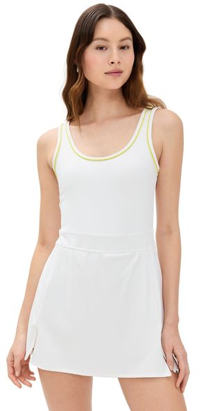 Splits59 Martina Rigor Dress With Piping White/Chartres XL