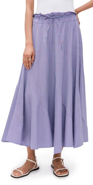 Polo Ralph Lauren Stripe Circle Skirt 1906 Medium Blue-Red Multi 12