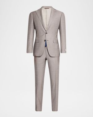 Men's Textured Solid Suit