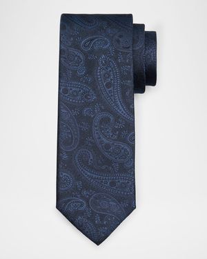 Men's Tonal Paisley Silk Jacquard Tie