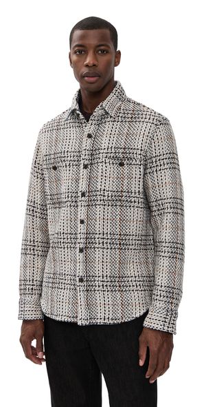 Taylor Stitch The Cutter Twill Overshirt Stone Plaid 38